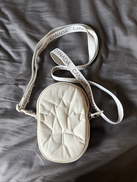 lululemon athletica Handbags - lululemon athletica Cream Quilted Crossbody with Maple Leaf Stitch